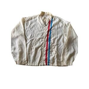 Vintage 60’s Racing Style Nylon Jacket USA Made Action Advertising XL Jacket